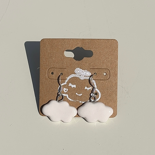 porcelain cloud earrings